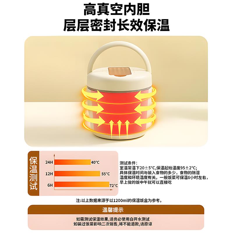保温桶不锈钢保温盒饭2盒上桶班小族205新款饭双层CPD24时超长保