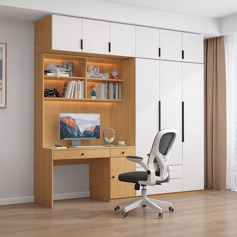 实简体约13992现代层一层小户型多格带家用多木衣橱衣柜环保书桌