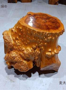 雕凳垒子树h根坐树991凳麦花架底座实木圆墩子原木桩木桩木头树太