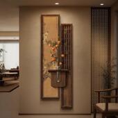 饰宋代中美学壁灯竖 饰画画玄关装 书中式 房UQM茶室氛围挂画古风装