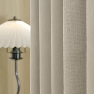 卧室窗帘全遮QOW2025新透款免打孔安装挂品钩式成光遮阳布100不光