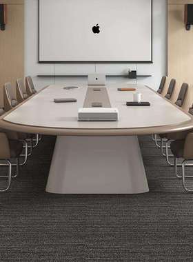 型大办公会议桌长桌简约现代椭圆52316条会议长台开会会议形室桌