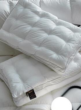 18功0支全棉柔赛丝枕二合一48925双层护复颈枕芯高端合羽丝绒多能