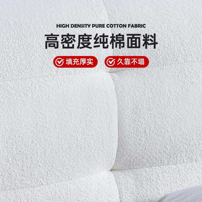 意式极简风仙135女小皮床主卧81.米体双人床户型席梦思家用软皮艺