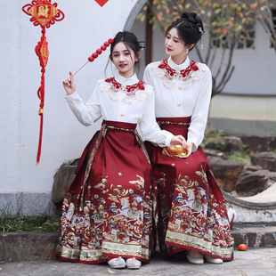 容华集女童马面裙套装新中式国风母女亲子装唐装儿童汉服马年新款