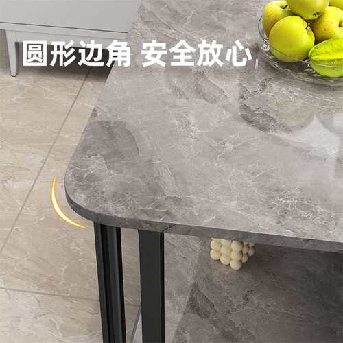 岩板沙发边几侧边客厅小户型小HJF茶几头阳台茶桌可铁移动艺床柜