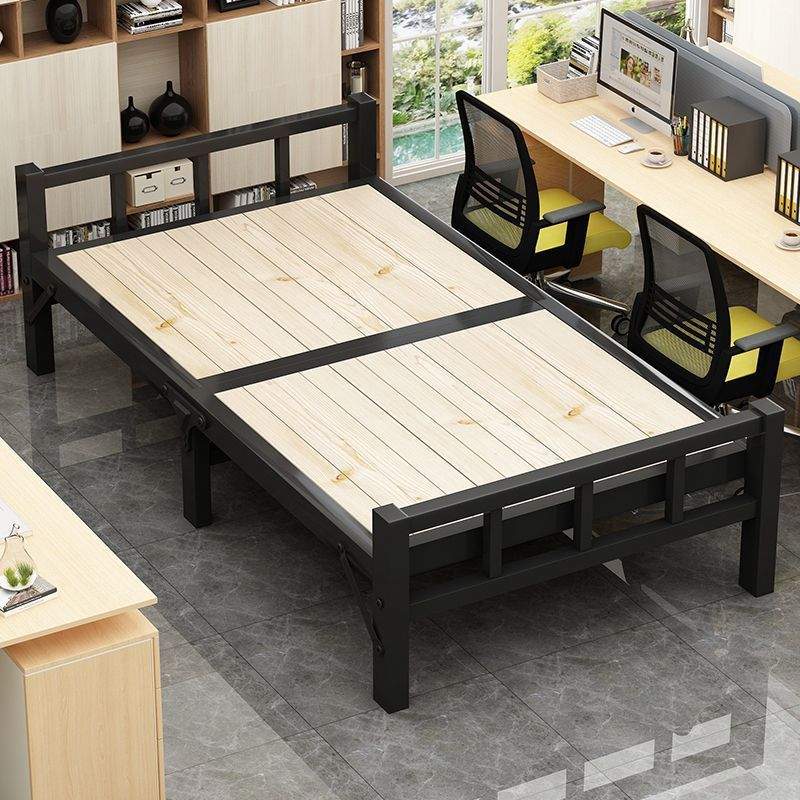 实木折叠床单人办公室午休午睡床简易铁艺床经济型家用出租房便携