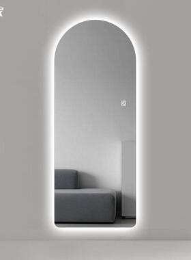 现代e风清全身镜试衣镜智能ld灯触高摸屏理发店镜子10024发长光穿