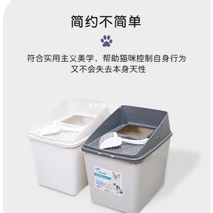 猫JK221654砂盆顶入式全封号防溅带外砂隔臭猫咪用品厕防所北闭秦
