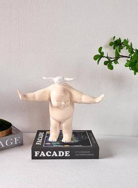 新中式抽象人物件童年摆样板间酒店客居厅书房玄79069家创关意童