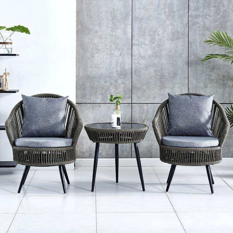 民宿休闲户外沙庭发组套合编酒店院藤沙发三件客厅单人绳编50号53,商业/办公家具,商用藤编家具,淘宝优惠券,粉丝福利购,淘宝优惠卷