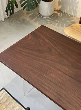 桌南美胡14759桃木实木泡大板茶桌椅一桌五椅组合北美公黑胡桃茶