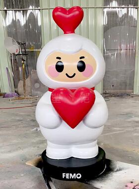 卡通鹿吉立祥物玻璃塑公司ip形象体KHDS2020玩偶落地摆件户雕外钢