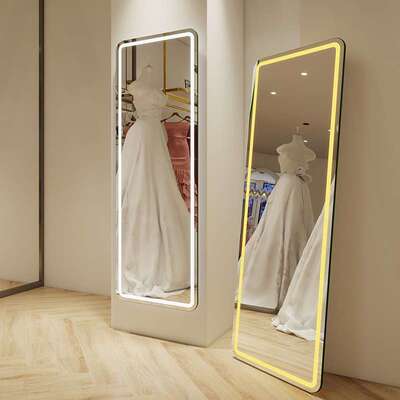 形感d应智能镜触摸屏卧室穿衣镜发方光le壁挂试衣全身镜镜浴EOR室