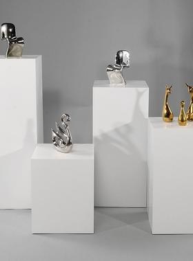 木模质烤漆展展示台长方形地46753拍照特底座厅博物馆台展示架展