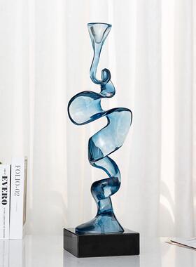 桌塑面雕摆透明树脂摆件件客厅电视飘带《行柜办公室桌面简高档工