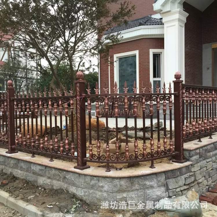 生产铝艺护栏 小区庭院安全喷塑铝合金护栏 花园围墙防盗铝艺护栏