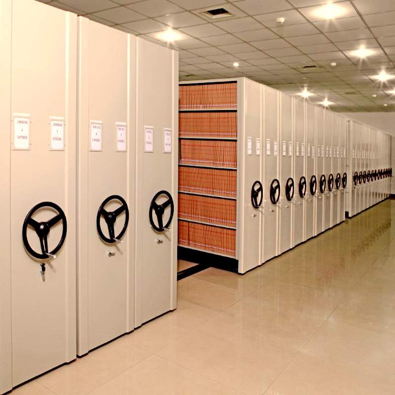 档案手动档案密集柜手摇油画密集架智能移动电表架电动地轨挂画架