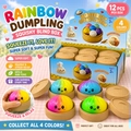 8.5cm Blind Box Rainbow 4-Color Flour Buns - 12 Pieces in a Box