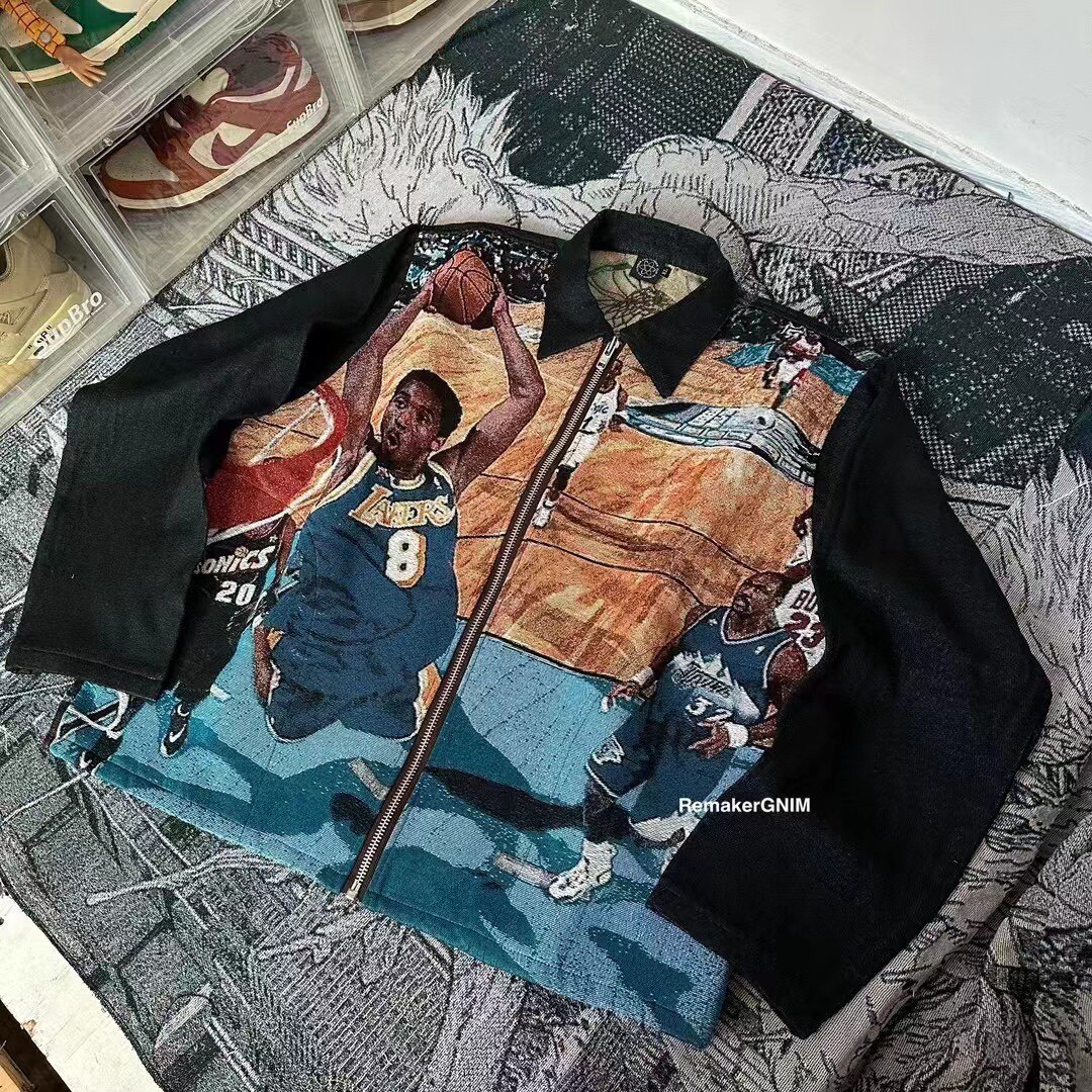 FAX NO. remake nba全明星 科比 夹克 手工定制 不退换