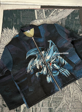 FAX NO. remake  游戏王 青眼白龙 短宽 夹克 手工定制 不退换