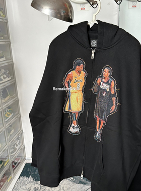 FAX NO.remake nba 科比 拉链连帽卫衣 手工制作 不退换