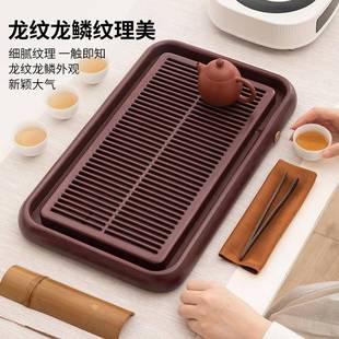 电木茶盘家用功夫茶具干泡台储水排水小茶台沥水托盘 高档轻奢新款