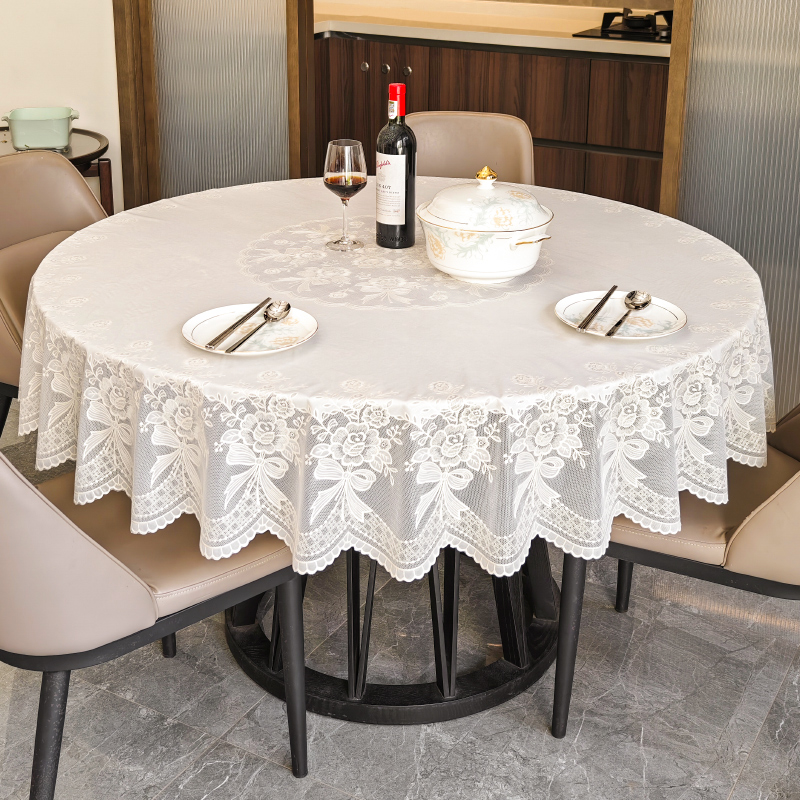 法式式pvc圆形桌布2025新款