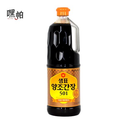 韩国膳府泉牌酿造酱油501酱油腌蟹虾生抽蘸料韩式调味料1.7L