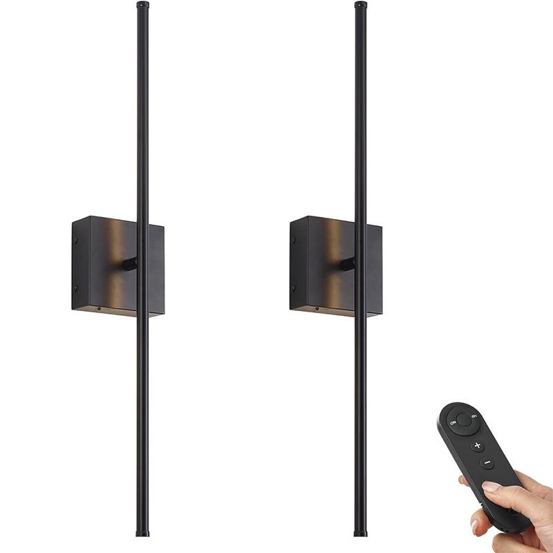 充电款灯黑色无线壁灯长条客厅沙发壁灯适用于客厅走廊卧室