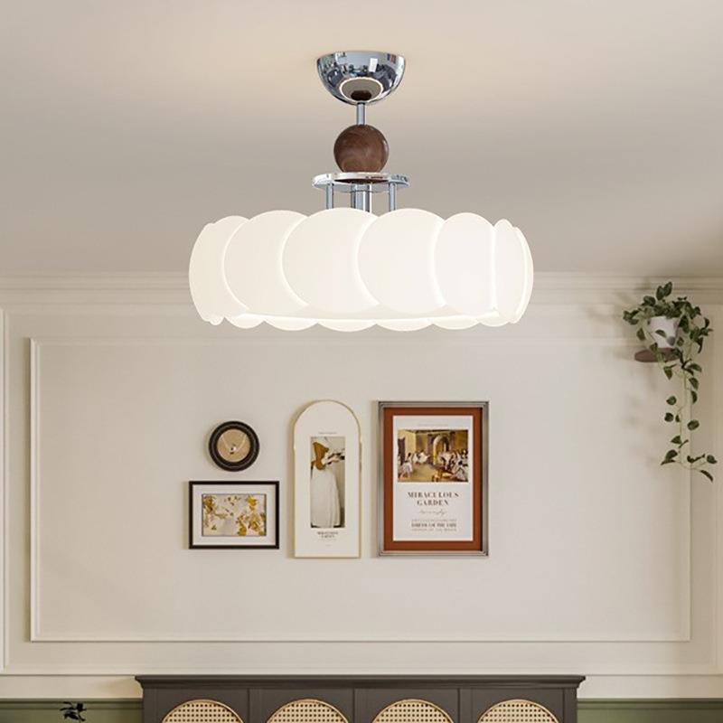 法式中古风护眼灯新款卧室吊灯设计师高级感主卧胡桃木书房吸顶灯