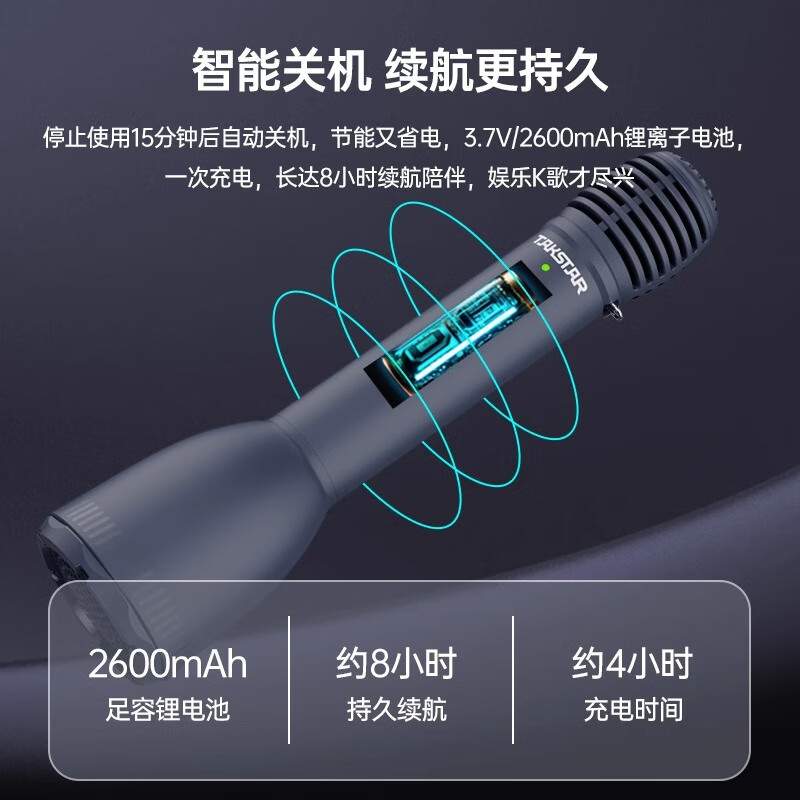 得胜 （TAKSTAR）DA10S手持扩音器话筒音响一体自带声卡k歌麦克风