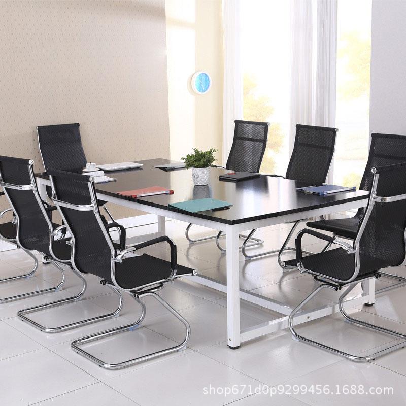 包邮简易台式电脑桌简约办公桌儿童书桌家用钢木双人办公桌子椅子