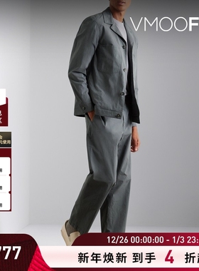 【折扣】Officine Generale秋冬男士棉质混纺府绸衬衫式外套夹克