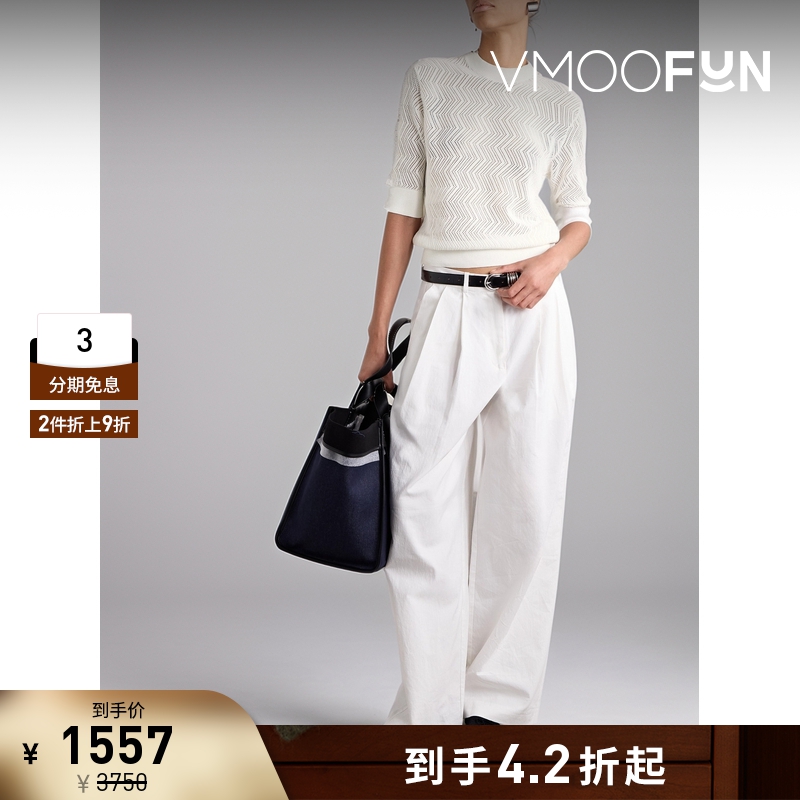 【折扣】Proenza Schouler/PS 秋冬女挑窿针织棉质混纺打底衫毛衣