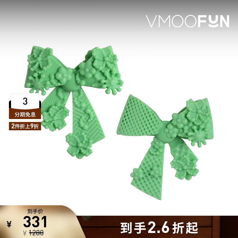 【折扣】[SHUSHUTONG联名款]YVMIN/尤目女蝴蝶结耳环