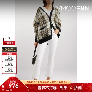 【折扣】MOTHER女士仿旧高腰喇叭牛仔裤