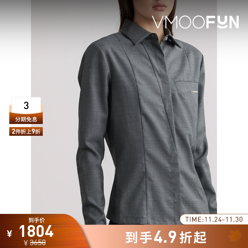 【折扣】HYEIN SEO女士街头朋克绵羊毛衬衫