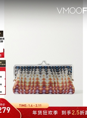 【折扣】Paco  Rabanne 女印花锁子甲手拿包