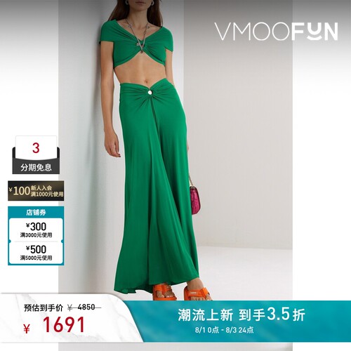 Paco  Rabanne 早春女露肩带缀饰弹力上衣