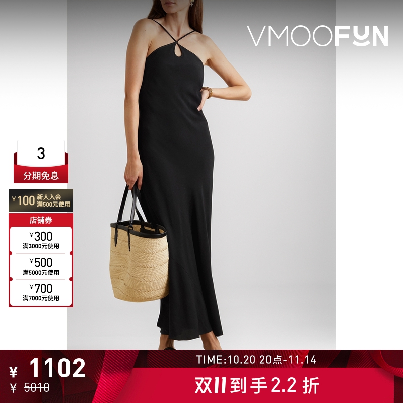 【折扣】Three Graces London 女纯色小黑裙连衣裙