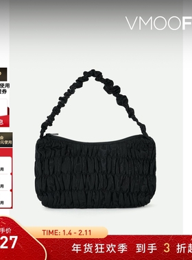 【新年礼物】Loeffler Randall女士细褶波纹黑色手提包