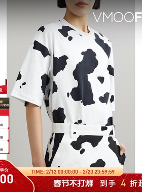 【折扣】Pushbutton 春夏男女同款印花棉质平纹布T恤