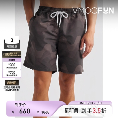 Frescobol Carioca 春夏男直筒长款印花泳裤