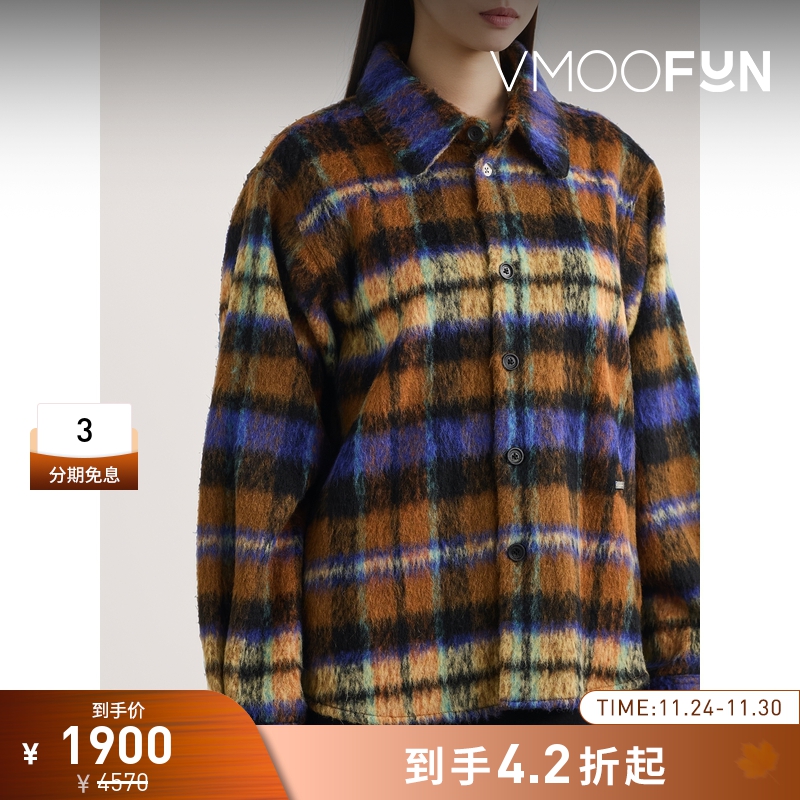 【折扣】Ader Error 秋冬女格纹混纺外套