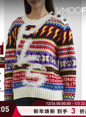 【折扣】Philosophy 女费尔岛杂色针织羊毛毛衣