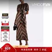 Rixo 折扣 女美拉德露背亮片中长垂坠连衣裙