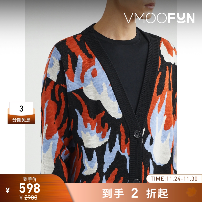 【折扣再降】STAFFONLY 冬男女同款宽松羊毛混纺开襟衫