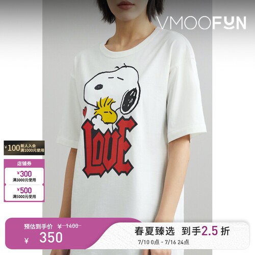 Philosophy x PEANUTS联名款 春夏女印花棉质T恤