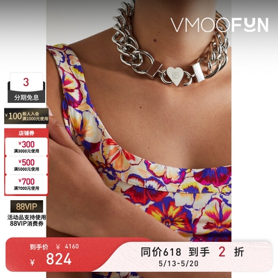 【520礼物】Paco  Rabanne 秋女银色项圈式项链